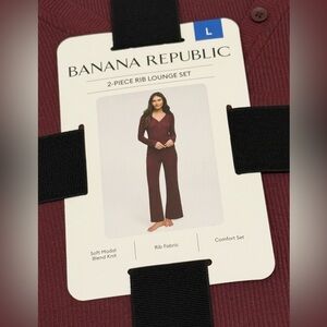 Banana Republic Women's Burgundy Ribbed Jumpsuit